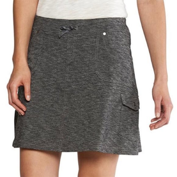 KUHL Heathered Grey Mova Unlined Stretch Active Soft Hiking Cargo Skirt - Size M - Picture 1 of 6